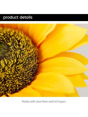 Netten Evime Nettenevime Yapay Çiçek Ayçiçeği Sarı Sunflower Dekoratif Çiçek 115CM Dev Ay Çiçeği 3 Kafalı