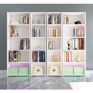 Nur Mobilya 4'lü Kitaplık Arkalıklı Model