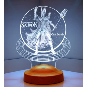 Sevgi Lambası 3D Yüzüklerin Efendisi Sauron Hediyesi Kişiye Özel 3 Boyutlu LED Lamba