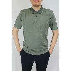 Erkek Petek Yaka Cepli Düz Baba T-Shirt