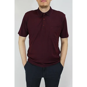 Erkek Petek Yaka Cepli Düz Baba T-Shirt