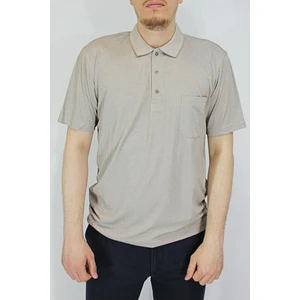 Erkek Petek Yaka Cepli Düz Baba T-Shirt