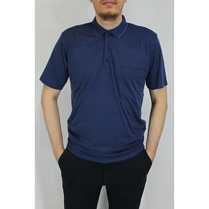 Erkek Petek Yaka Cepli Düz Baba T-Shirt