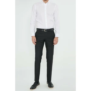 Erkek Klasik Kesim Siyah Kumaş Pantolon