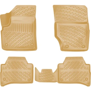 Volkswagen Touareg 2002-2010 Bej 3D Havuzlu Paspas