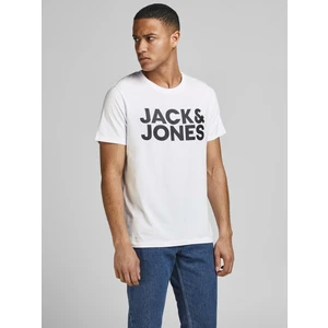 Jack & Jones Bisiklet Yaka Logolu Tişört-Corplogo