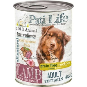 Pati Life 415 gr Yetişkin Kuzu Etli Yaş Konserve Köpek Maması 24 ADET