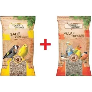 Tuğra Pet Market Gold Wings Sade Yem (Aspur) + Yulaf Tohumu