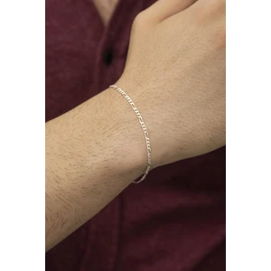 In Dubai Silver Erkek Figaro 925 Ayar Gümüş Zincir Bileklik 21 cm DBSE4010