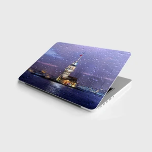 Sticker Art Laptop Sticker Bilgisayar Notebook Pc Kaplama Etiketi Kız Kulesi Akşam Yağmur
