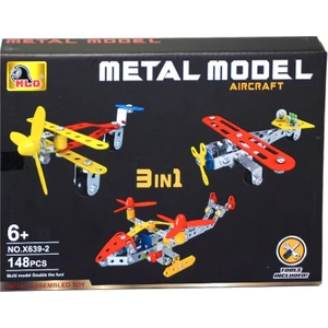 Kızılkaya oyuncak KZL-X639 Kızılkaya, Araçlı 3 In 1 Metal Yapı Seti