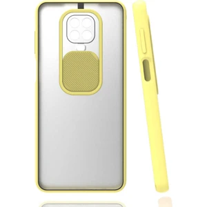 ZORE Xiaomi Redmi Note 9 Pro Kılıf Lensi Sürgülü Kamera Koruyucu Kılıf