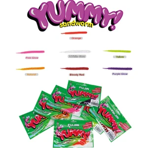 Fujın Yummy Sandworm 7cm Lrf Silikonu-Pink Glow