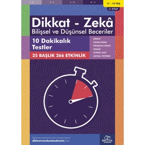 10 Dakikalık Testler (11 - 12 Yaş 3. Kitap, 266 Etkinlik) / Dikkat – Zekâ & Bilişsel ve Düşünsel Beceriler - Alison Primrose
