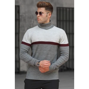 Gri Balıkçı Yaka Kazak 5149