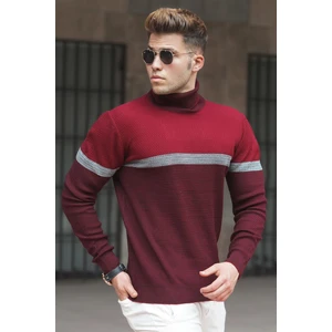 Bordo Balıkçı Yaka Kazak 5149