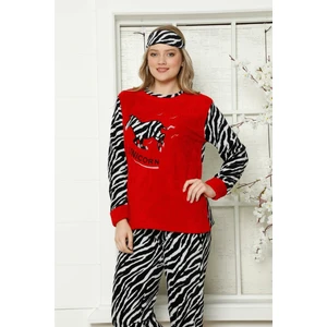 Welsoft Polar Kadın Manşetli Pijama Takımı 8413