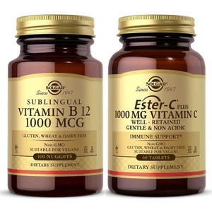 Vitamin B12 1000 Mcg 100 Kapsül +Solgar Ester-C Plus 1000 Mg 60 Tablet