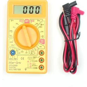 DT-830D Dijital Multimetre(Avometre) - Sarı Ölçü Aleti