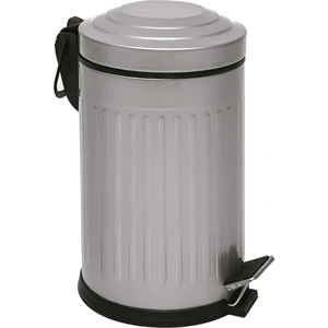Vintage Çöp Kovası Çizgili Gri 12 Lt