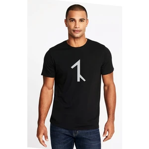 Türk Boyları Avşar Baskılı Siyah Erkek Örme Tshirt