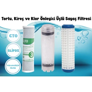 Bina Girişi Tortu,kireç Klor Önleyici Üçlü Yedek Filtre Seti