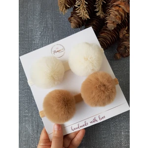 Pempem Bandana Pempembandana Kız Bebek Peluş Ponpon Bant 2 Li Set