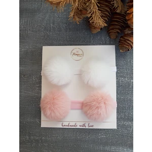Pempem Bandana Pempembandana Kız Bebek Peluş Ponpon Bant 2 Li Set