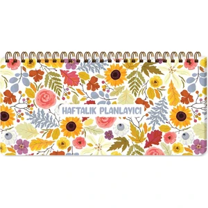 Keskin Color Sunflower Spiralli Haftalık Planner Blok 13 x 27 cm