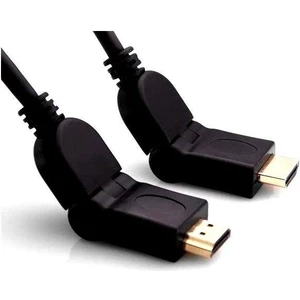 2x 90DERECE HDMI Kablo Gold - 1.8m