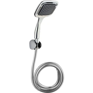 Siyah Kare Banyo Hortum Mafsal ve Başlık Set