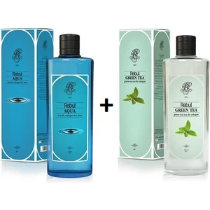 Kolonya Aqua 270 ml Cam Şişe & Rebul Kolonya Green Tea 270 ml Cam Şişe