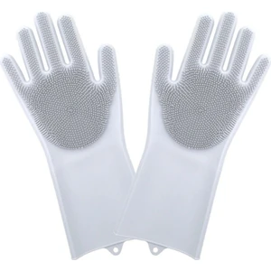 Silikon Bulaşık Eldiveni Beyaz