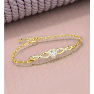 Else Silver Doc Zincirli Sonsuzluklu Kalpgümüş Bileklik