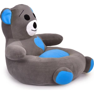 Çocuk Bebek Ayıcık Peluş Koltuğu – Ayıcık Koltuk Gri Mavi