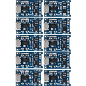 TP4056 Korumalı 1A Lipo 10 Adet - Li Ion Pil Şarj Devresi 3,7V Micro USB Girişli