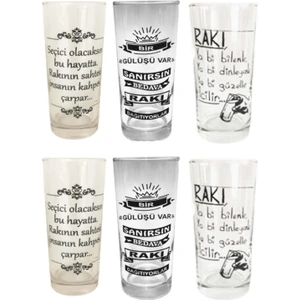 6 Adet Rakı Bardak Seti