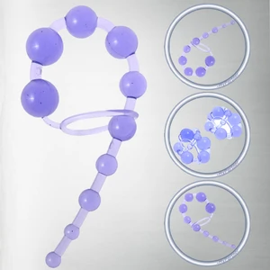 Boncuk Tasarım 28 cm Mor Anal Plug