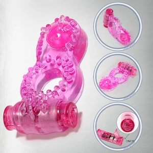 Titreşimli Pembe Klitoral Vibrasyon Ekstra Uyarıcılı Penis Halkası