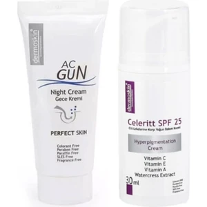 Acgun Gece Kremi + Celeritt Spf 25 Düzensiz Ciltler Için Bakım Set