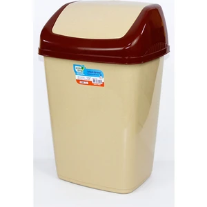 Poly Time Polytime Sallanır Kapak Fantastik Çöp Kutusu Kovası / 5 Litre / Krem-Kiremit / 29X14X17 Cm.