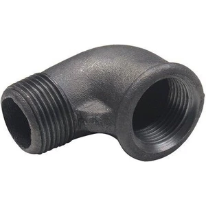 Kuyruklu Dirsek Dişli Siyah 3/4''