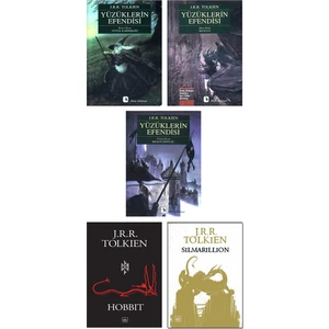 Yüzüklerin Efendisi 3: - Hobbit - Silmarillion - Kralın Dönüşü - J. R. R. Tolkien 5 Kitap Set