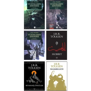 Yüzüklerin Efendisi: İki Kule - Yüzük Kardeşliği - Kralın Dönüşü  - Hobbit - Bitmemiş Öyküler - Silmarillion - J. R. R. Tolkien - 6 Kitap Set
