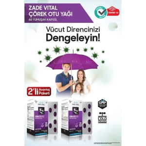 Zade Vital Çörek Otu Yağı Blister 2'li PAKET(120 Kapsül)