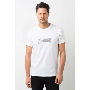 Red Dead Redemption 2 Baskılı Beyaz Erkek Örme Tshirt