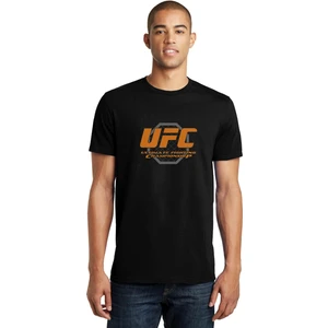 Ufc Ultimate Fighting Championship Baskılı Siyah Erkek Örme Tshirt