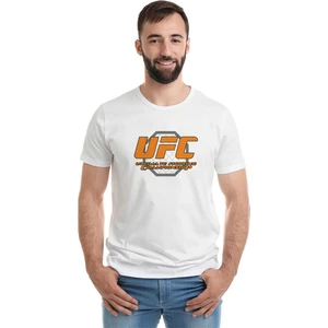 Ufc Ultimate Fighting Championship Baskılı Beyaz Erkek Örme Tshirt