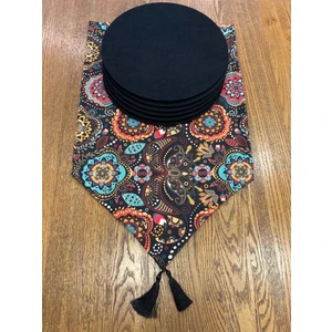 Tue Home Design Otantik Mandala Runner Supla Takım