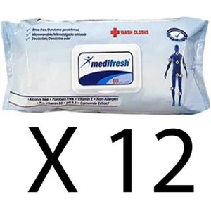 Vücut  Temizleme Bezi 60 Adet 12'li Set